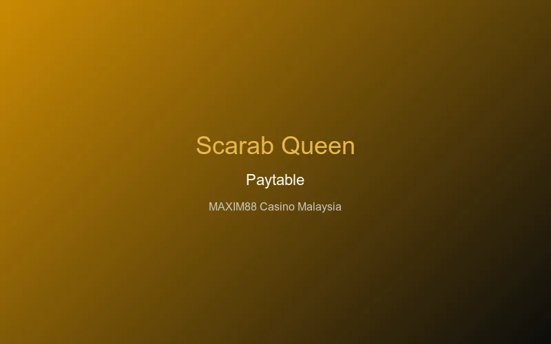 John Hunter & Scarab Queen paytable